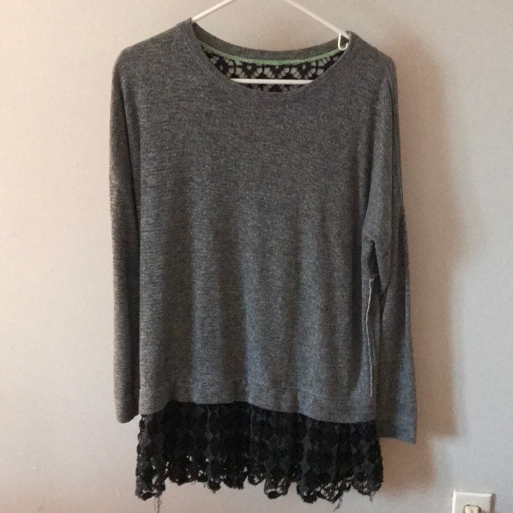 Urban outfitters sweatshirt with lace trim